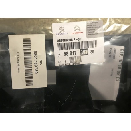 CITROEN C4 Cactus Priekšējā bampera apakšējais nosegs 9801739780