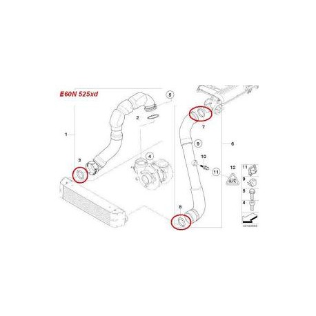 BMW blīve pie IC radiatora 59,0X67,2X6,2, 11617790547