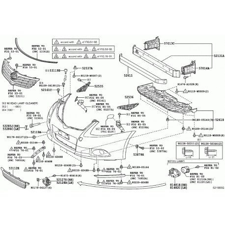 Toyota Avensis 08- priekšējā bampera...