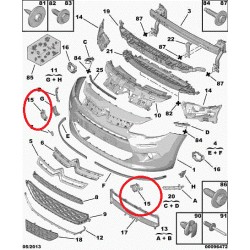 Citroen C3 10- miglas luktura uzlikas komplekts 7422G8