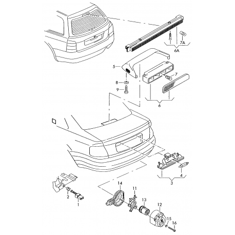 Audi A4 99-01 Numura apgaismojuma lukturis L Sedan 8D0943021C