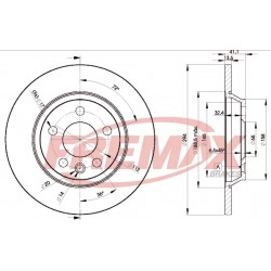 Bremžu diski FREMAX BD-5609, 7D0615601C, 08.9176.10 2