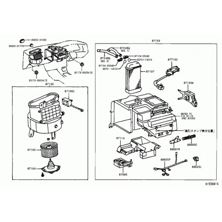 Toyota Rav4 94-00 radiators salona 200X117X26, 8710710340, 8710710350, 8710716180, 8710742050