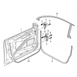 VW CC 10-16 pr. kr. durvju apakšējā eņģe 3C8831411C