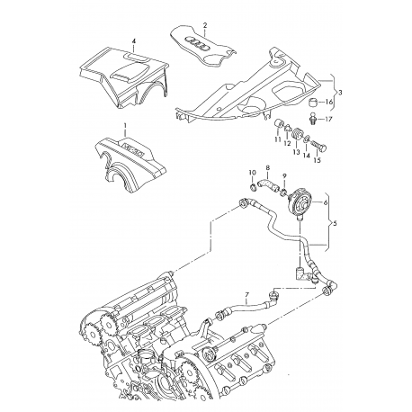 Audi A4 B6 3.0 Vārsts, Motora kartera ventilācija AT20038, 06C103245