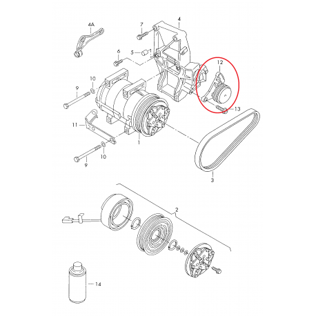 Celiņsiksnas spriegotājrullis SNR VKM-31059,...