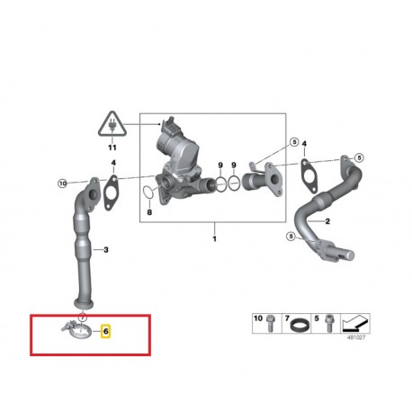 BMW Savilcējskava Nerūsējošais tērauds 104-870, 11717548418