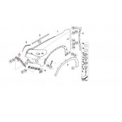 BMW E70 X5 07- priekšējā bampera kronšterins R 51117165472 2