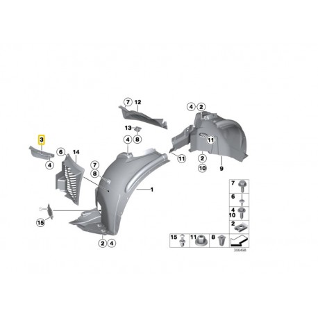 BMW E70 X5 Pressure lip front right  51777161744