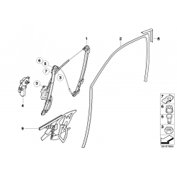 BMW X5 E53 sānu loga stiprinājums 51338254781 2