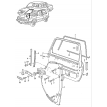 VW Golf 2 Stiklu pacelšanas mehānisms kr. 2 durvis 191837401B