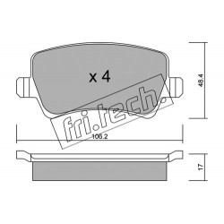 Bremžu uzlikas fri.tech. 692.0, FDB1918, FDB4237, 1566233
