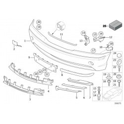 BMW 3 E46 01- bampera kronsteins uz sparna R 51117030620 2