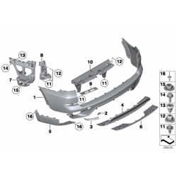 BMW E70 aizmugures atstarotājs bamperī R 63147240998 2