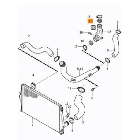 Volvo XC70, XC90, V70, Blīvgredzens, Gaisa pūtes caurule 30778628
