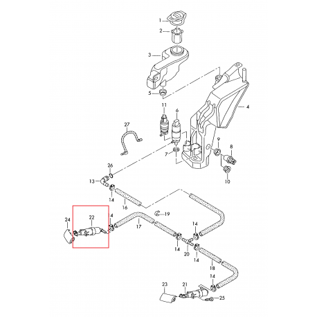 Audi A4 B7 05-09 lukturu mazgātāja sprausla R 8E0955102G