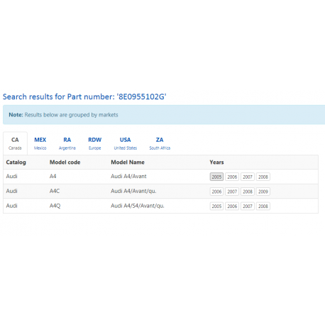 Audi A4 B7 05-09 lukturu mazgātāja sprausla R 8E0955102G