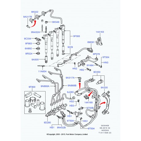 Sprauslas blīvgredzens OE daļa 1233683, 1982.A0, 1609848280