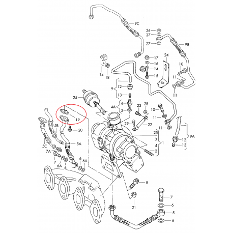 Audi VW Turbokompresora blīve Topran 028145757, 115 087