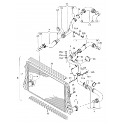 Pūtes sistēmas gaisa caurule VAICO 10-2856, 1K0145838D 2