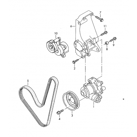 VW Caddy Golf Audi A3  stūres pastiprinātāja skriemelis 030145269A