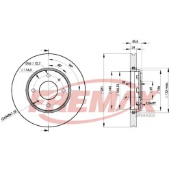 BR. DISKS VOLVO S40 I Priekšējais tilts 2