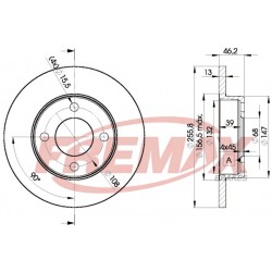 Audi 100 C3 Bremžu disks K27, 443615301, 431615301 2