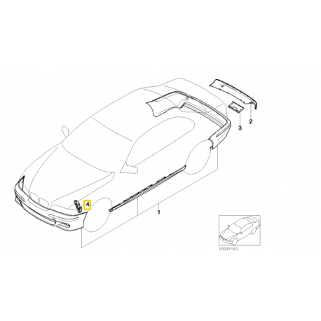 BMW E46 Stiprinājums R 51117895416
