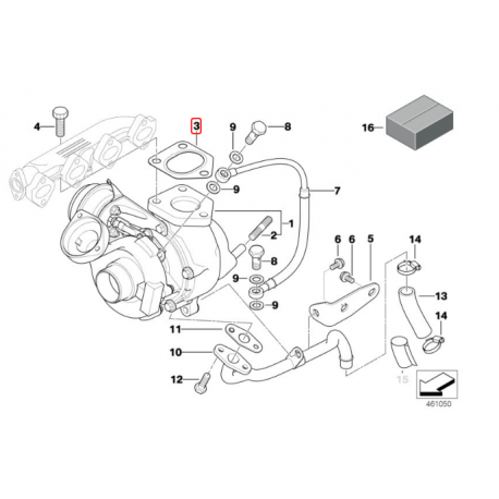BMW E36 E46 E39 E38 X5 Turbokompresora blīve 11622244515 HP206954 12x15,5x9,5