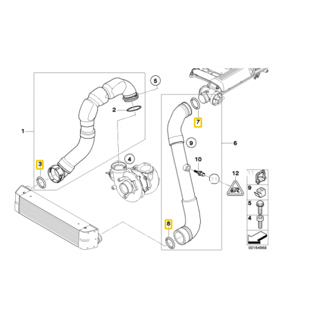 BMW blīve pie IC radiatora 59,0X67,2X6,2, 11617790547