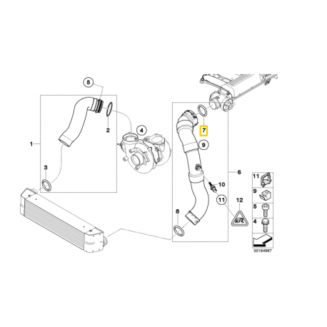 BMW blīve pie IC radiatora 59,0X67,2X6,2, 11617790547