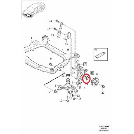 Volvo C70 S60 V70 XC70 rumbas gutņa nosegs 30647015