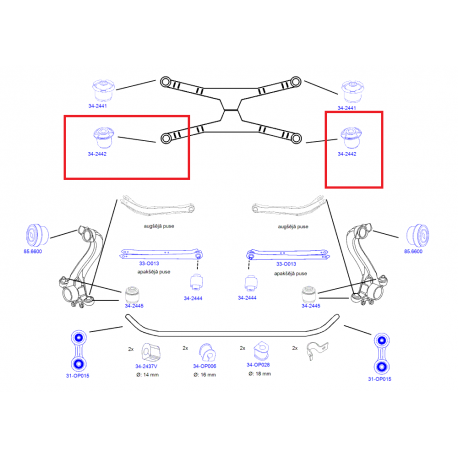Tilta bukse MOOG 34-2442, 5059266, 802-17453