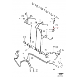 Volvo Sprauslas korpusa skrūve 987494, M6x30x33.4 2