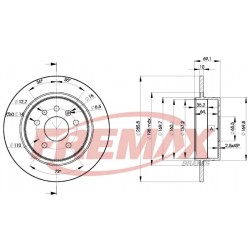 Bremžu diski BD-7476 FREMAX, 4907523, 08.8305.10 2