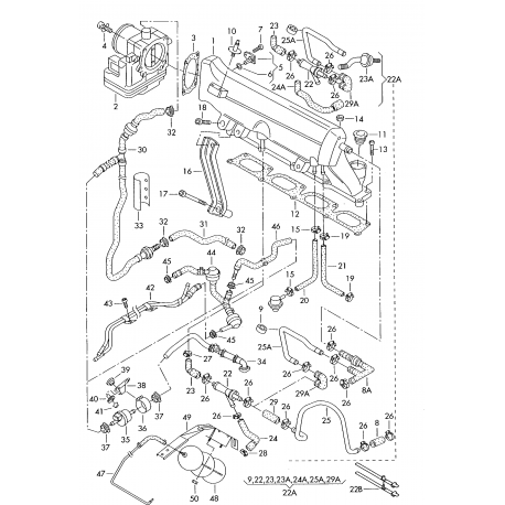 Audi A4 A3 1.8t sprauslas ligzda 06B133555C