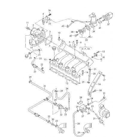 Audi A4 A3 1.8t sprauslas ligzda 06B133555C