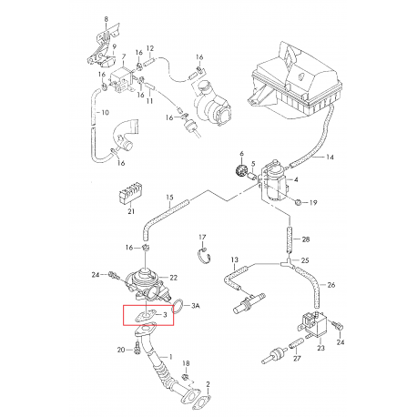 Blīve, Izplūdes gāzu recirkulācijas vārsts AJUSA 01089900, 069131547D