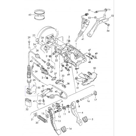 VW Golf 3  sajuga troses fiksators 1H0798303A, HP109716