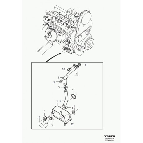 Volov eļļas radiatora blīve 30637339 nr 5