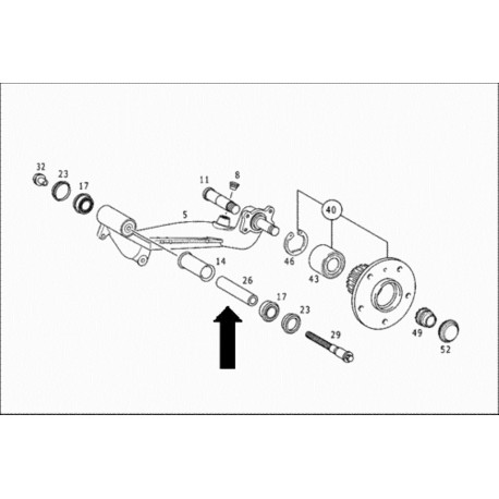 Mercedes Benz Vaneo W414 Vaneo aizmugures sviras vadīkla, 4143570048