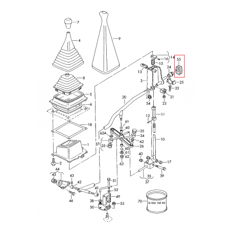 VW TRANSPORTER IV kulises bukse 701711259B