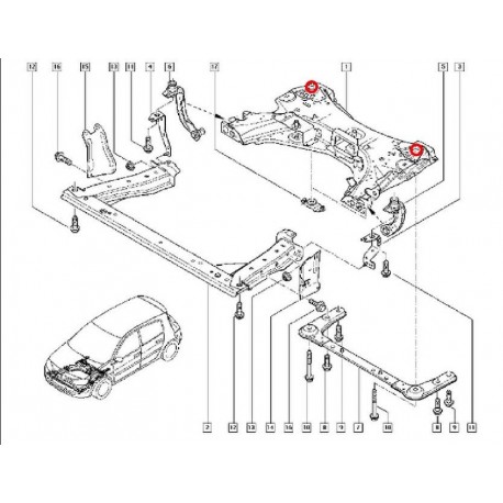 Clio III Megane II Scenic II Tilta bukse  34-R094, 8200275524, 8200475468, 8200742906
