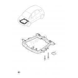 OPEL COMBO, COMBO TOUR, CORSA C, MERIVA A 00-10 Dzinēja stiprinājums, rāmis 302063, 93174594 2