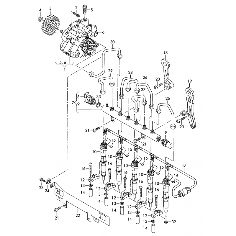 Fuel Return Line Kit For VW Crafter 2.0 & 2.5 TDI (2006-2016) – OE 076130235 By LOSTAR