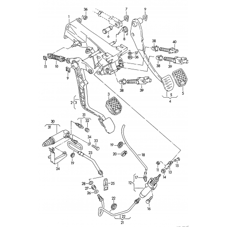 Audi A6 100 C4 Sajūga Galvenais cilindrs 4A1721401, 6284 004 031