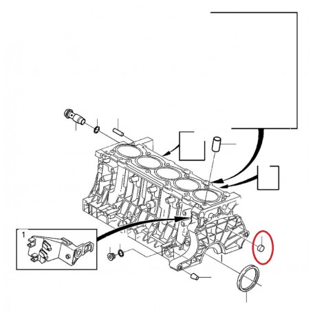 Volvo C70 S60 V70 S80 XC70 XC90 dzinēja korķis 20mm 8687868