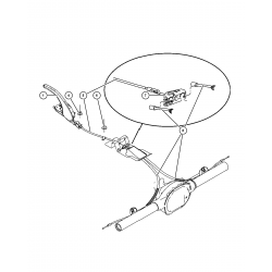 Jeep Stāvbremzes trose pr. daļa  5134701AB 2