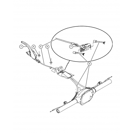 Jeep Stāvbremzes trose pr. daļa  5134701AB