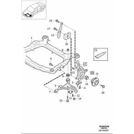Volvo S60 V70 Flancis PROPARTS 61432497C, 31262497